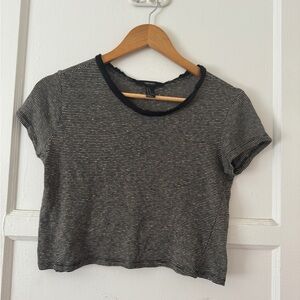 FOREVER 21: Striped tee (long crop) — Good condition